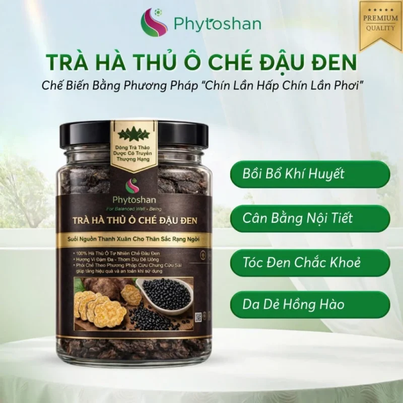 Hà Thủ Ô Đỏ Thượng Hạng Hà Thủ Ô Chế Đậu Đen Phytoshan HTO01
