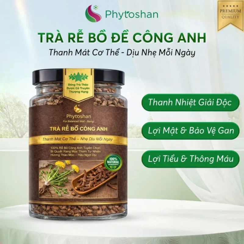 Rễ Bồ Công Anh Loại 1 Lát Mỏng Trà Thảo Mộc Giúp Làm Mát Thanh Lương Nhẹ Nhàng Phytoshan BCA01